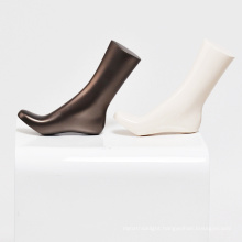 Wholesale fiberglass lifelike model feet shoe sock display female foot mannequin for sale